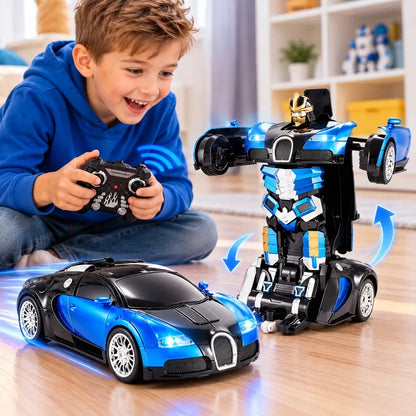HollaKids „Bugatti“ automobilis-robotas 2 viename, nuotolinis valdymas, pultelis, USB įkrovimas, akumuliatorius