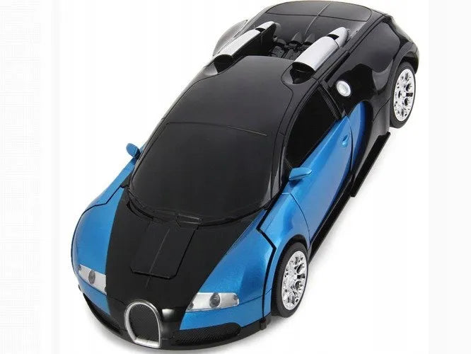 HollaKids „Bugatti“ automobilis-robotas 2 viename, nuotolinis valdymas, pultelis, USB įkrovimas, akumuliatorius
