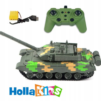 HollaKids didelis nuotoliniu būdu valdomas tankas, 11 kanalų, su programavimo ir kovos efektais
