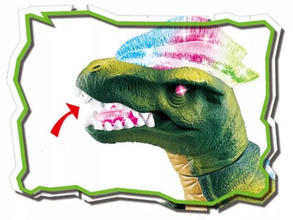 HollaKids nuotoliniu būdu valdomas kovinis T-Rex dinozauras, vaikšto, riaumoja, šviečia ir šoka