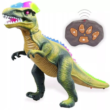 HollaKids nuotoliniu būdu valdomas kovinis T-Rex dinozauras, vaikšto, riaumoja, šviečia ir šoka