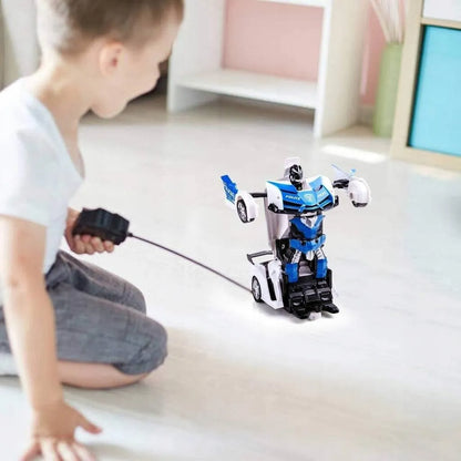 „HollaKids“ nuotoliniu būdu valdomas policijos automobilis-robotas 2 viename, transformuojamas, su nuotolinio valdymo pultu