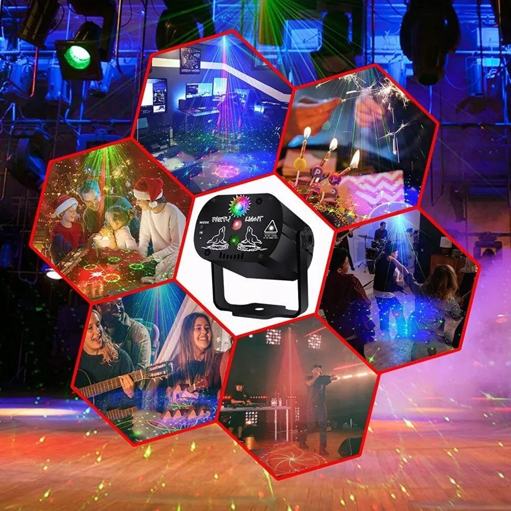 Homkel PROJEKTOR DISCO lazerinis disko rutulys su nuotolinio valdymo pulteliu, muzikiniu režimu ir RGB LED 8W