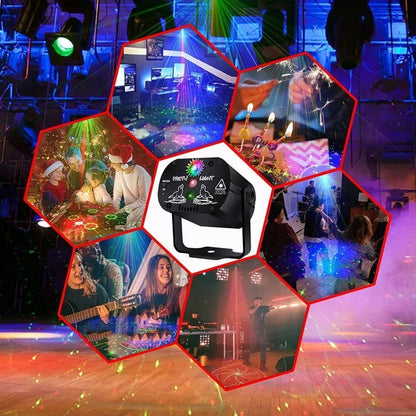 Homkel PROJEKTOR DISCO lazerinis disko rutulys su nuotolinio valdymo pulteliu, muzikiniu režimu ir RGB LED 8W