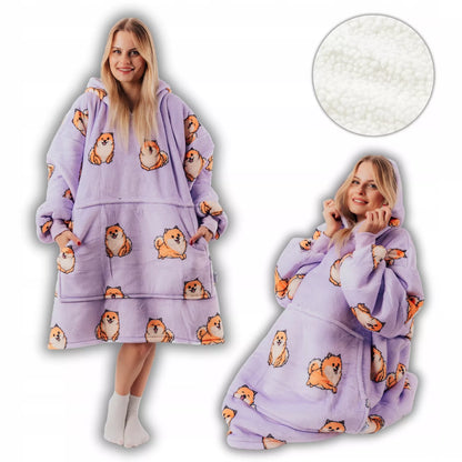 Hoodie BLAN šerpos džemperis Comfy Moments – purus, oversize
