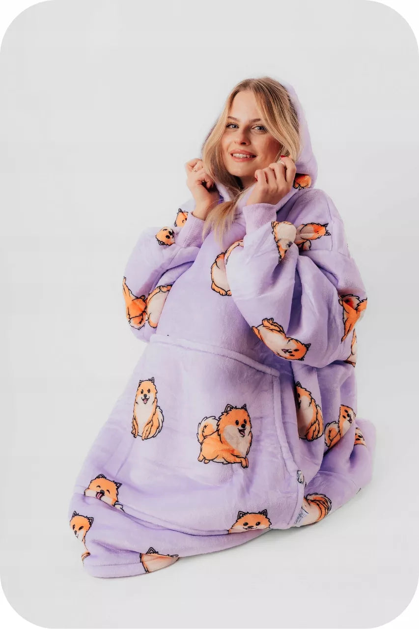 Hoodie BLAN šerpos džemperis Comfy Moments – purus, oversize