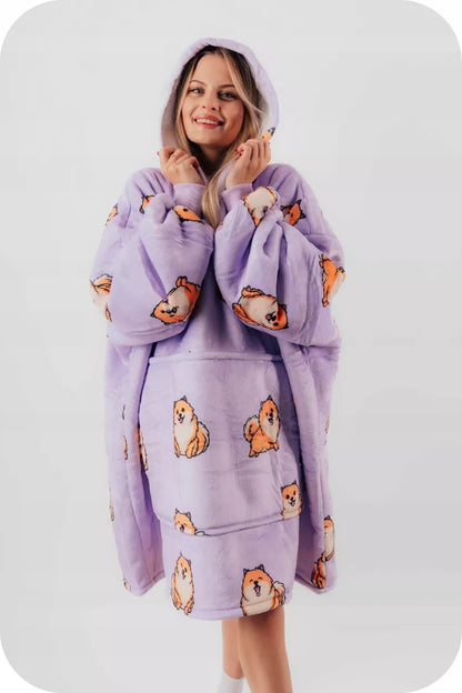 Hoodie BLAN šerpos džemperis Comfy Moments – purus, oversize