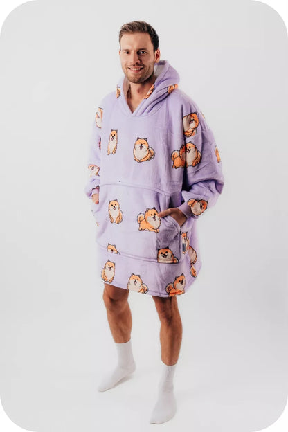 Hoodie BLAN šerpos džemperis Comfy Moments – purus, oversize