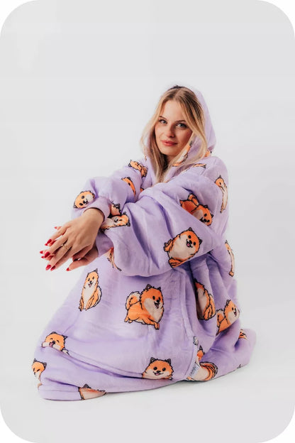 Hoodie BLAN šerpos džemperis Comfy Moments – purus, oversize