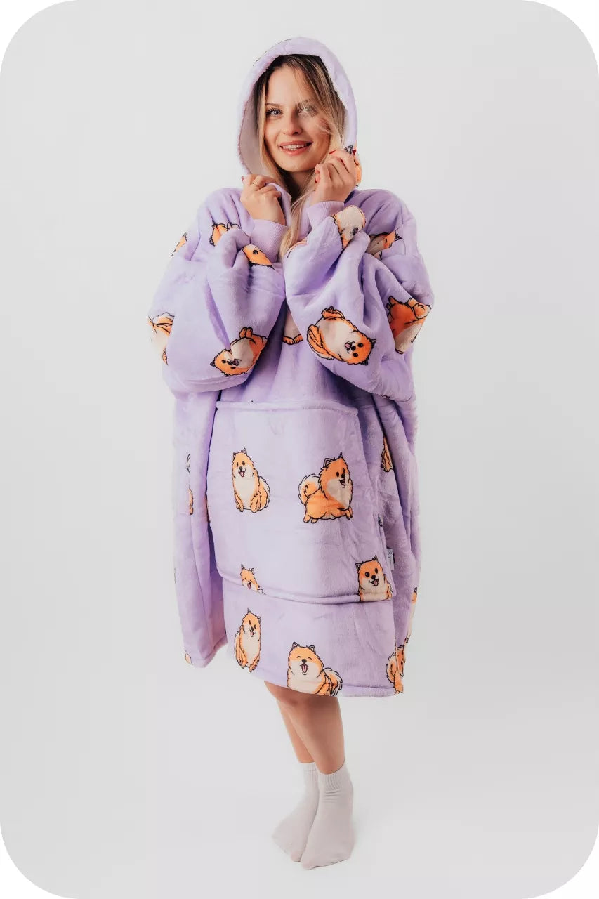 Hoodie BLAN šerpos džemperis Comfy Moments – purus, oversize