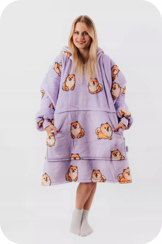 Hoodie BLAN šerpos džemperis Comfy Moments – purus, oversize