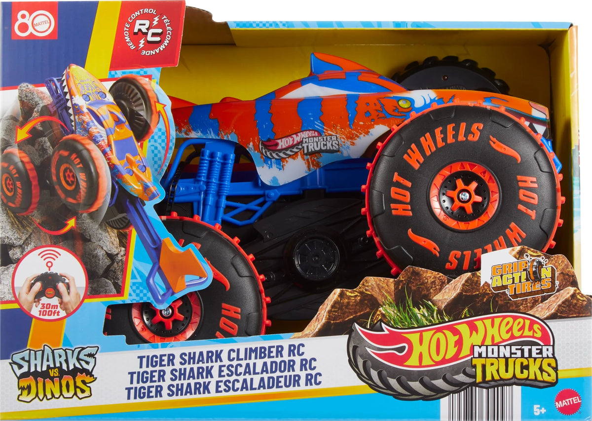 „Hot Wheels Monster Trucks Tiger Shark“ nuotoliniu būdu valdomas laipiotojas 1:15