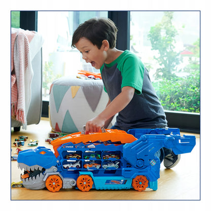 „Hot Wheels“ T-rekso mega transporteris su lenktynių trasa ir 2 automobiliukais