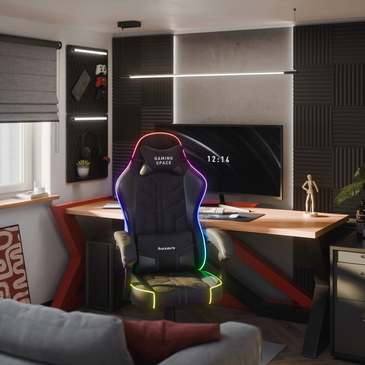 Huzaro Force 2.7 RGB žaidimų ir darbo prie kompiuterio krėslas