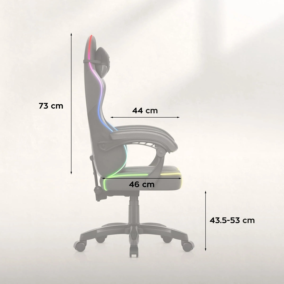 Huzaro Force 2.7 RGB žaidimų ir darbo prie kompiuterio krėslas