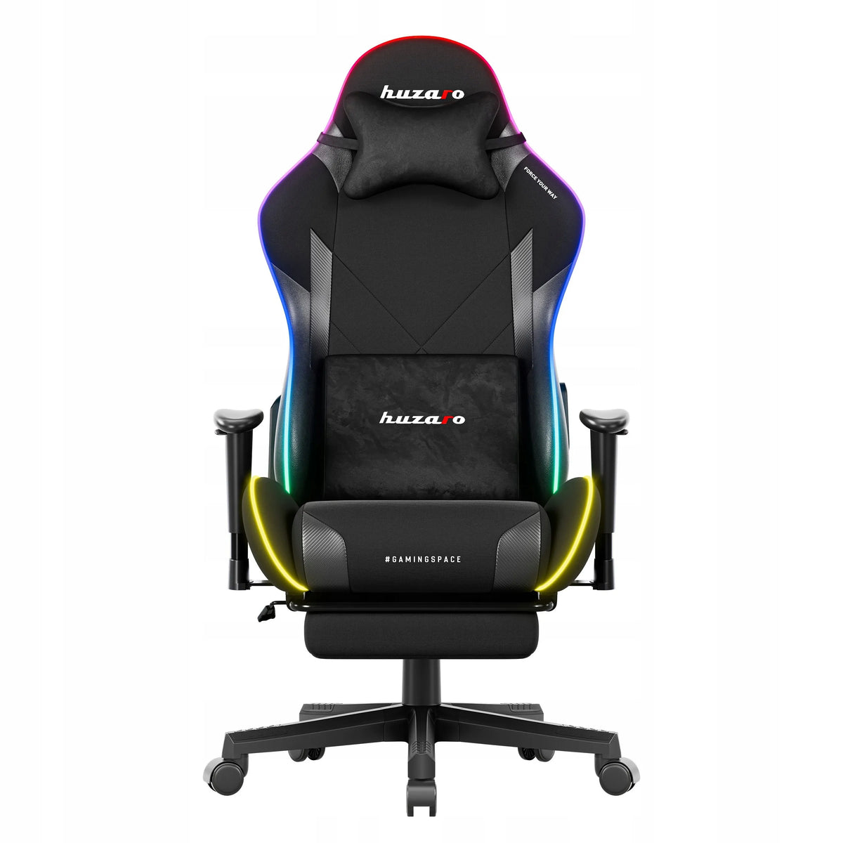 Huzaro Force 5.7 RGB pasukama žaidimų kėdė su reguliuojamu aukščiu