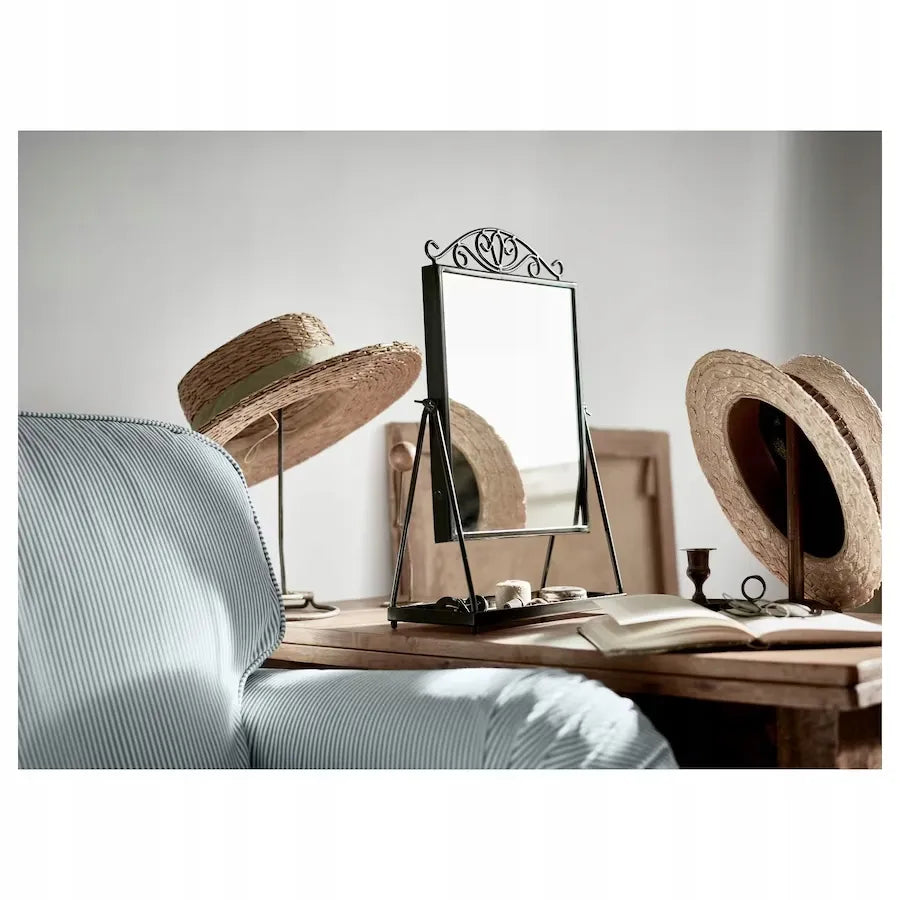 IKEA KARMSUND juodas stalo veidrodis, 27 × 43 cm
