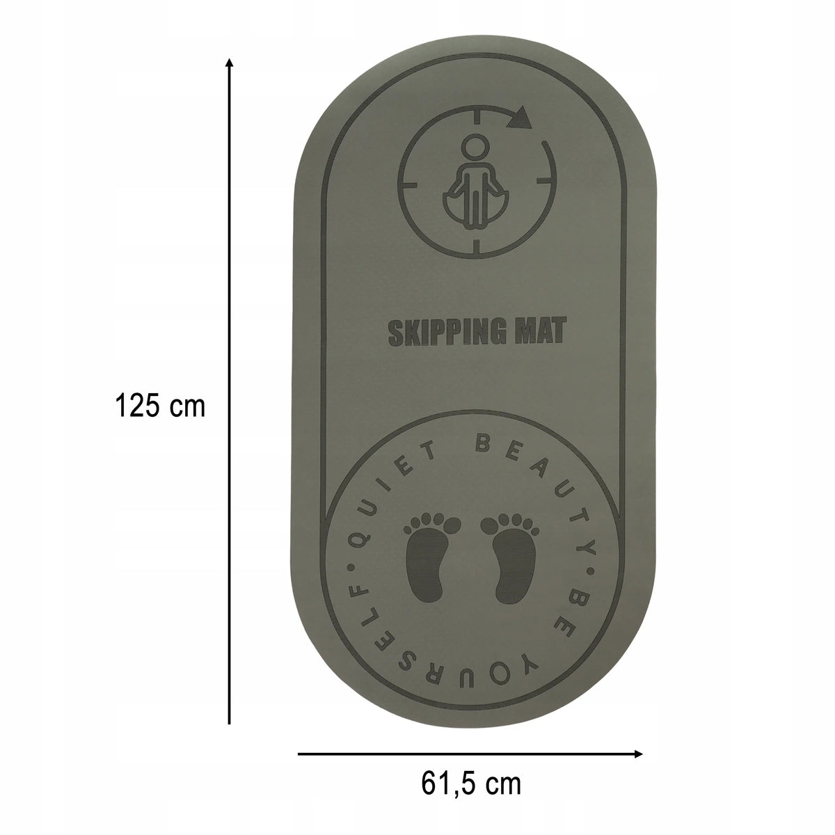 Ikonka fitneso ir jogos kilimėlis, neslystantis ir slopinantis garsą, 125 × 61,5 × 0,6 cm