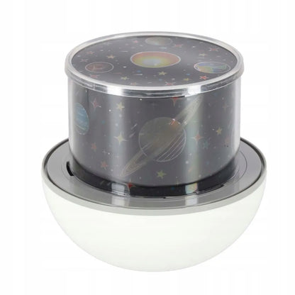 Ikonka LED naktinė lempa-projektorius „Triušis“ su nuotolinio valdymo pulteliu, USB, 6 motyvais ir sukimosi funkcija