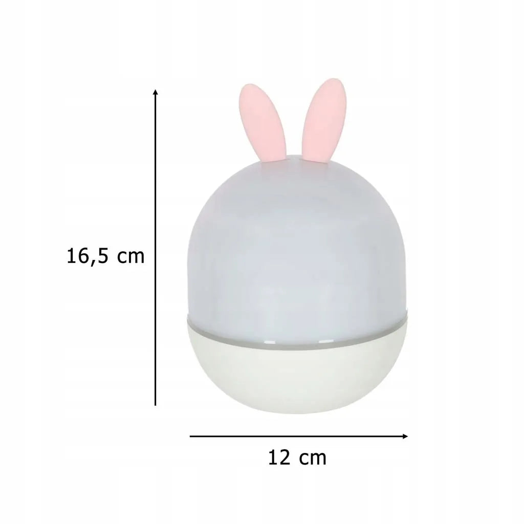 Ikonka LED naktinė lempa-projektorius „Triušis“ su nuotolinio valdymo pulteliu, USB, 6 motyvais ir sukimosi funkcija
