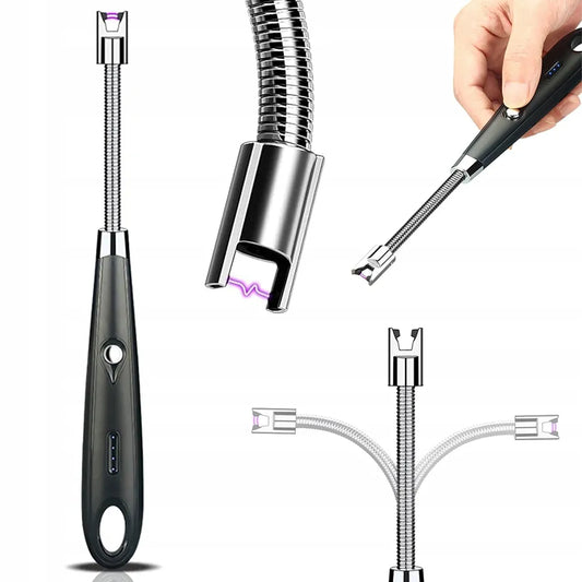 Įkraunamas plazminis USB žiebtuvėlis su lanksčiu kakleliu žvakėms