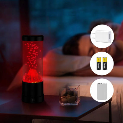 Lavos Lempa su Raudonu Apšvietimu - Vulkanas