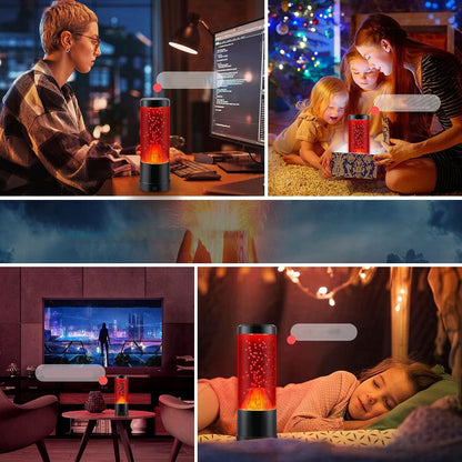 Lavos Lempa su Raudonu Apšvietimu - Vulkanas