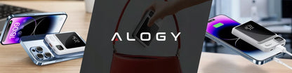 Indukcinis „MagSafe“ maitinimo blokas „Alogy“ 10000mAh Qi 22.5W USB-C USB + laidas
