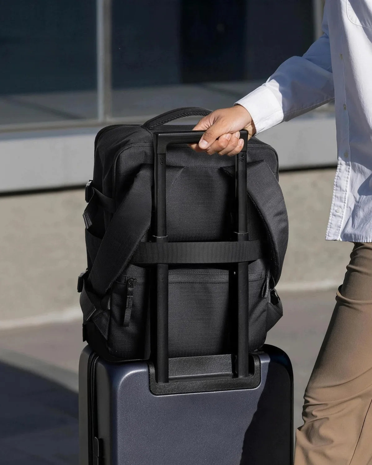 INNOSTYLE kuprinė kelionėms lėktuvu Wizz Air, Ryanair 40x30x20, juoda