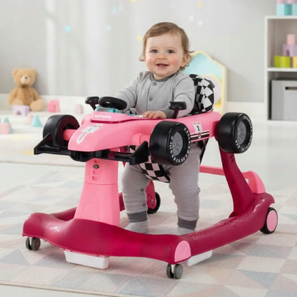 Interaktyvi vaikiška vaikštynė Sun Baby Formula 1 lenktyninis automobilis 3in1 su garsais, rožinė