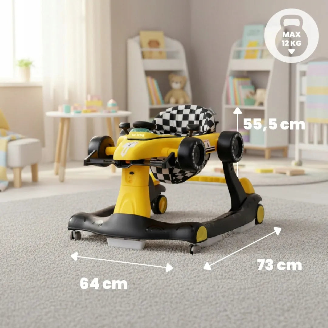 Interaktyvi vaikštynė-stūmdukas Sun Baby Formula 1 3in1 su garsais