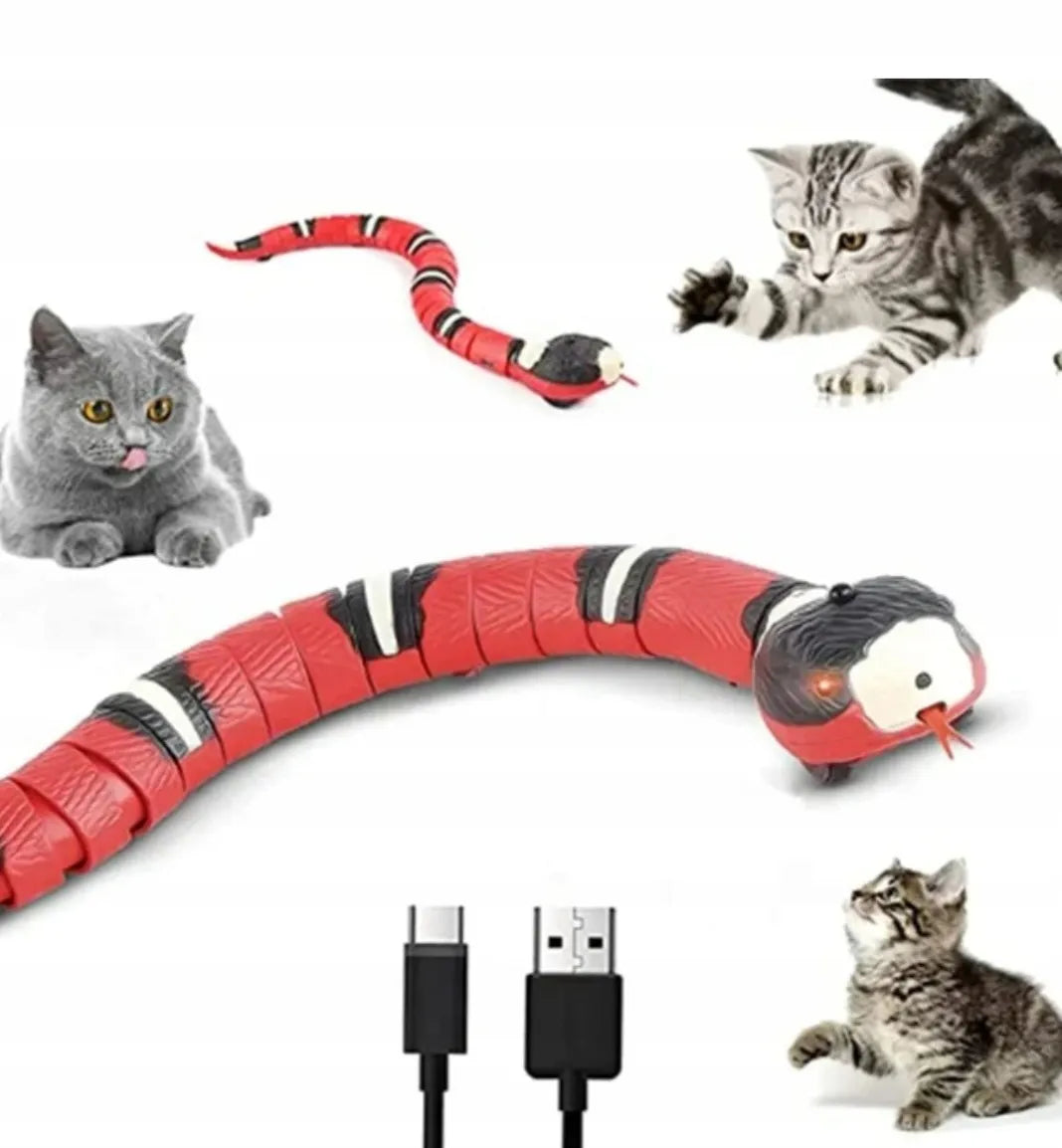 Interaktyvus elektrinis žaislas katei „BestHurt“, gyvatėlė, 41 cm