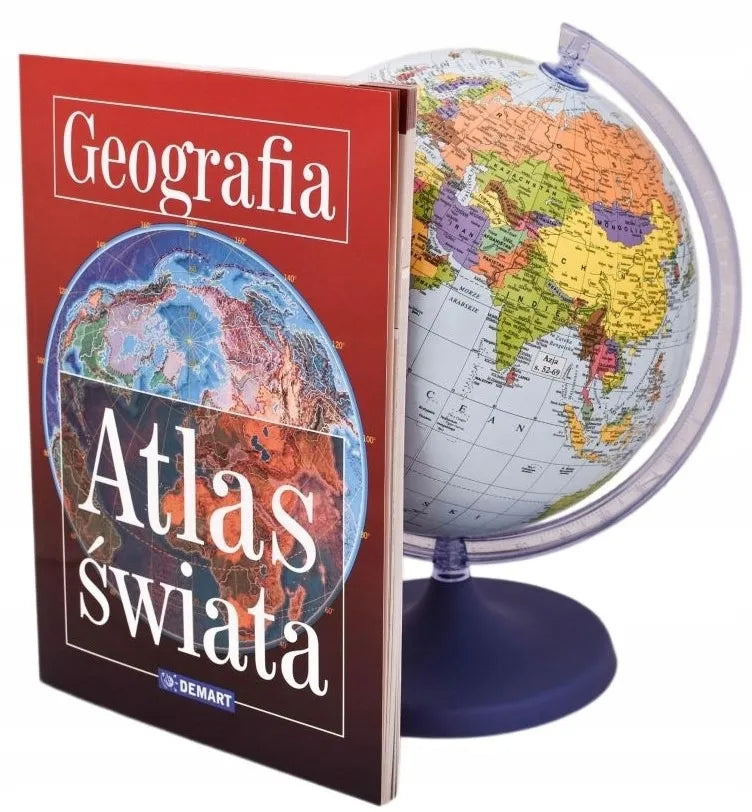 Interaktyvus gaublys su programėle, 22 cm, ir atlasas
