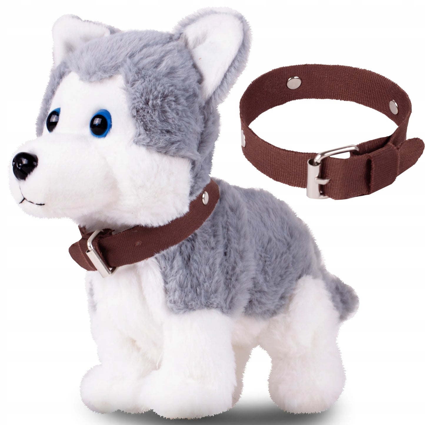 Interaktyvus pliušinis šuniukas Husky, valdomas balsu, loja