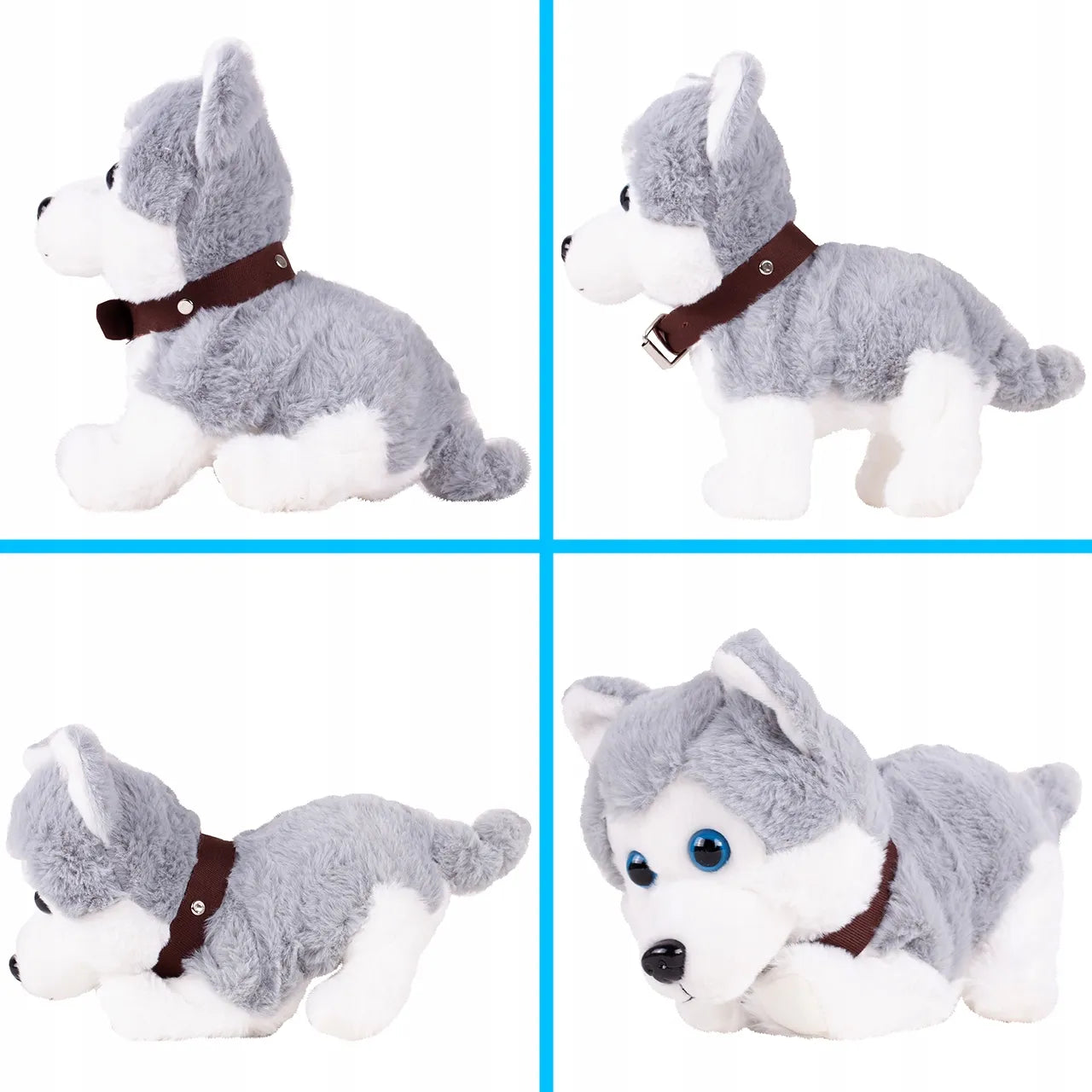 Interaktyvus pliušinis šuniukas Husky, valdomas balsu, loja