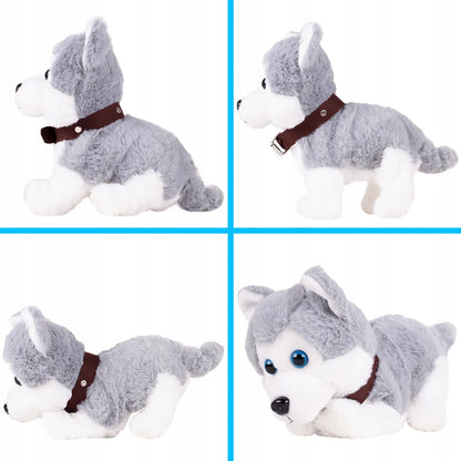 Interaktyvus pliušinis šuniukas Husky, valdomas balsu, loja