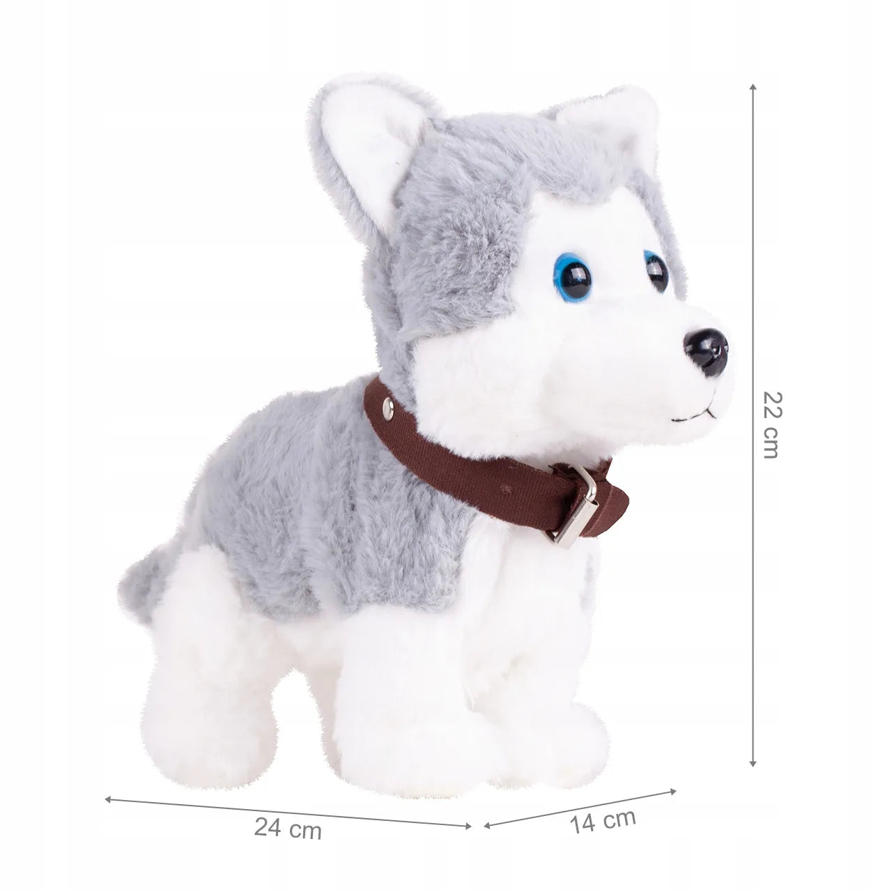 Interaktyvus pliušinis šuniukas Husky, valdomas balsu, loja