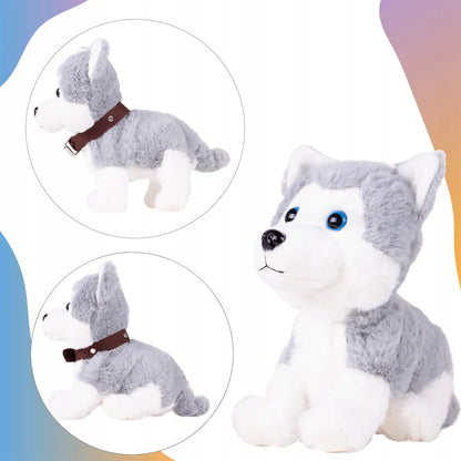 Interaktyvus pliušinis šuniukas Husky, valdomas balsu, loja