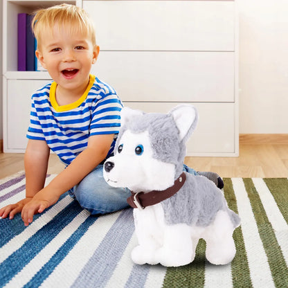 Interaktyvus pliušinis šuniukas Husky, valdomas balsu, loja