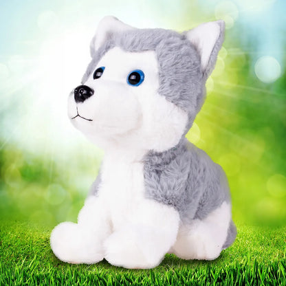 Interaktyvus pliušinis šuniukas Husky, valdomas balsu, loja