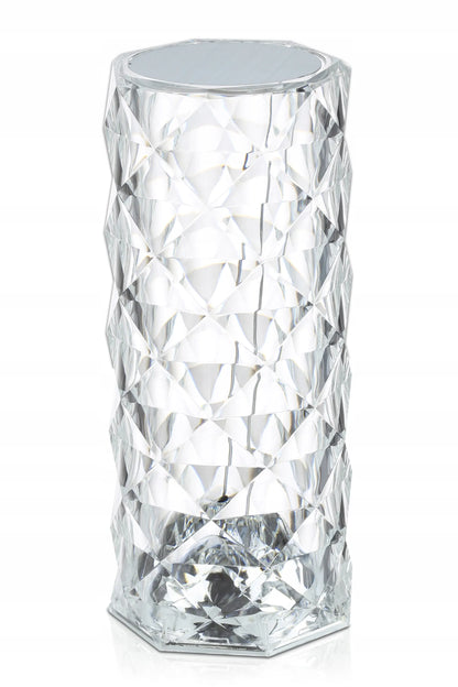 „Interlook Diamond“ krištolo efekto LED naktinė lempa, rožės formos, liečiama, RGB, su pulteliu
