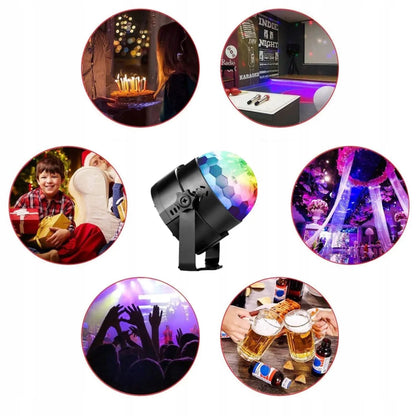 Interlook DISCO rutulys LED projektorius RGB