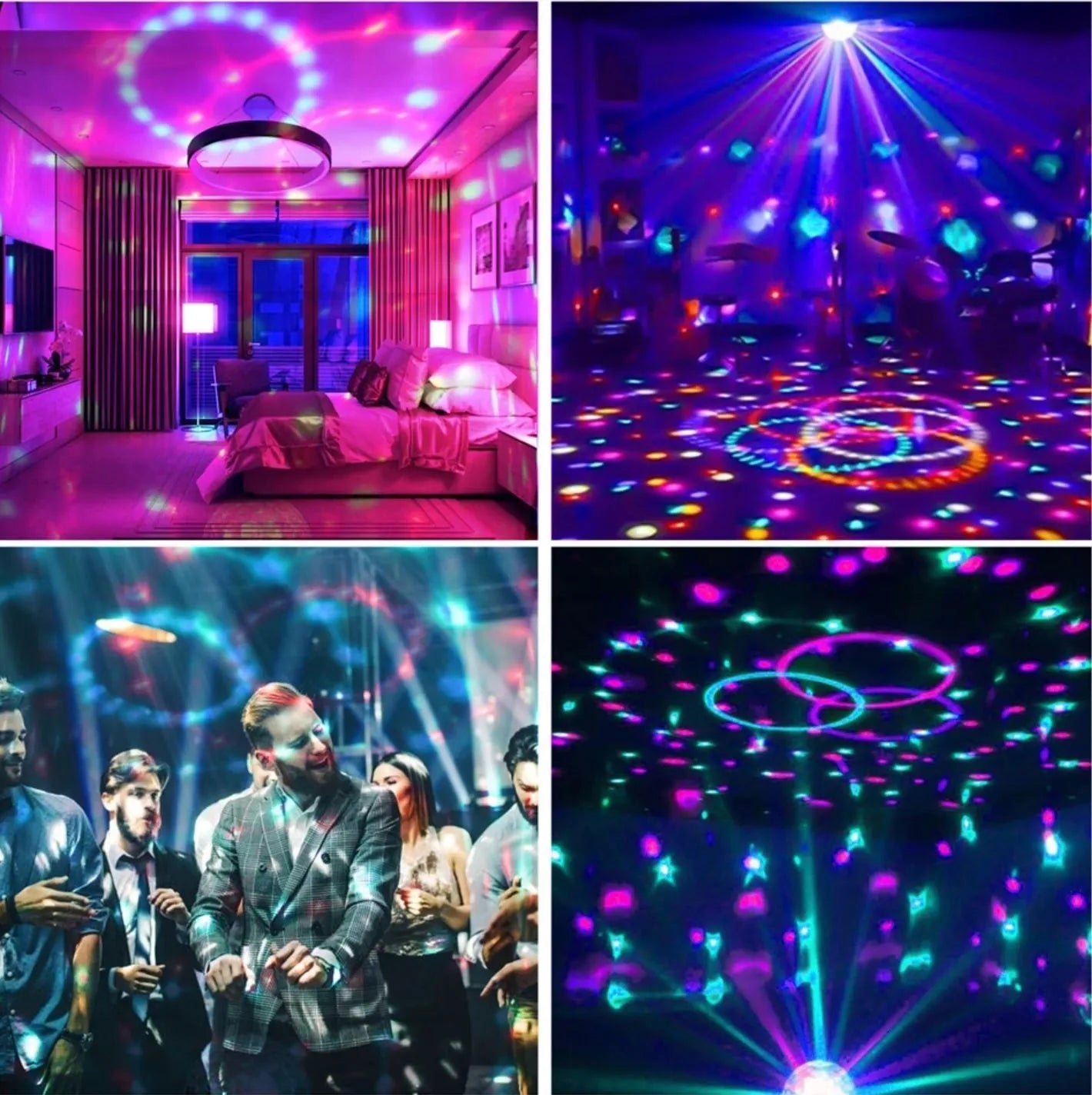 Interlook DISCO rutulys LED projektorius RGB