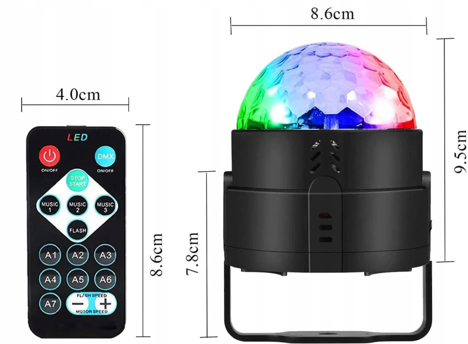 Interlook DISCO rutulys LED projektorius RGB