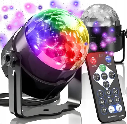 „Interlook MQ01“ LED RGB diskotekų projektorius su nuotolinio valdymo pulteliu