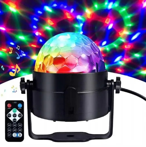 „Interlook MQ01“ LED RGB diskotekų projektorius su nuotolinio valdymo pulteliu