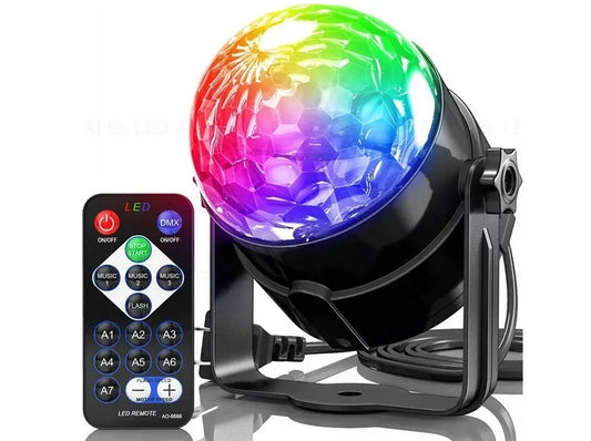 „Interlook MQ01“ LED RGB diskotekų projektorius su nuotolinio valdymo pulteliu