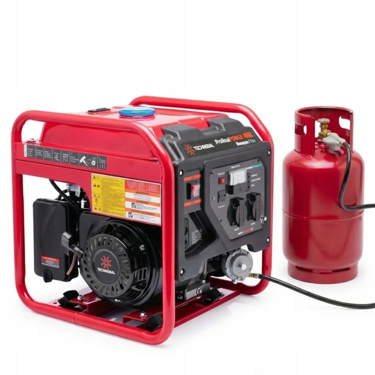 Inverterinis elektros generatorius 3,8 kW, LPG dujos, benzinas, gryna sinusoida 230 V