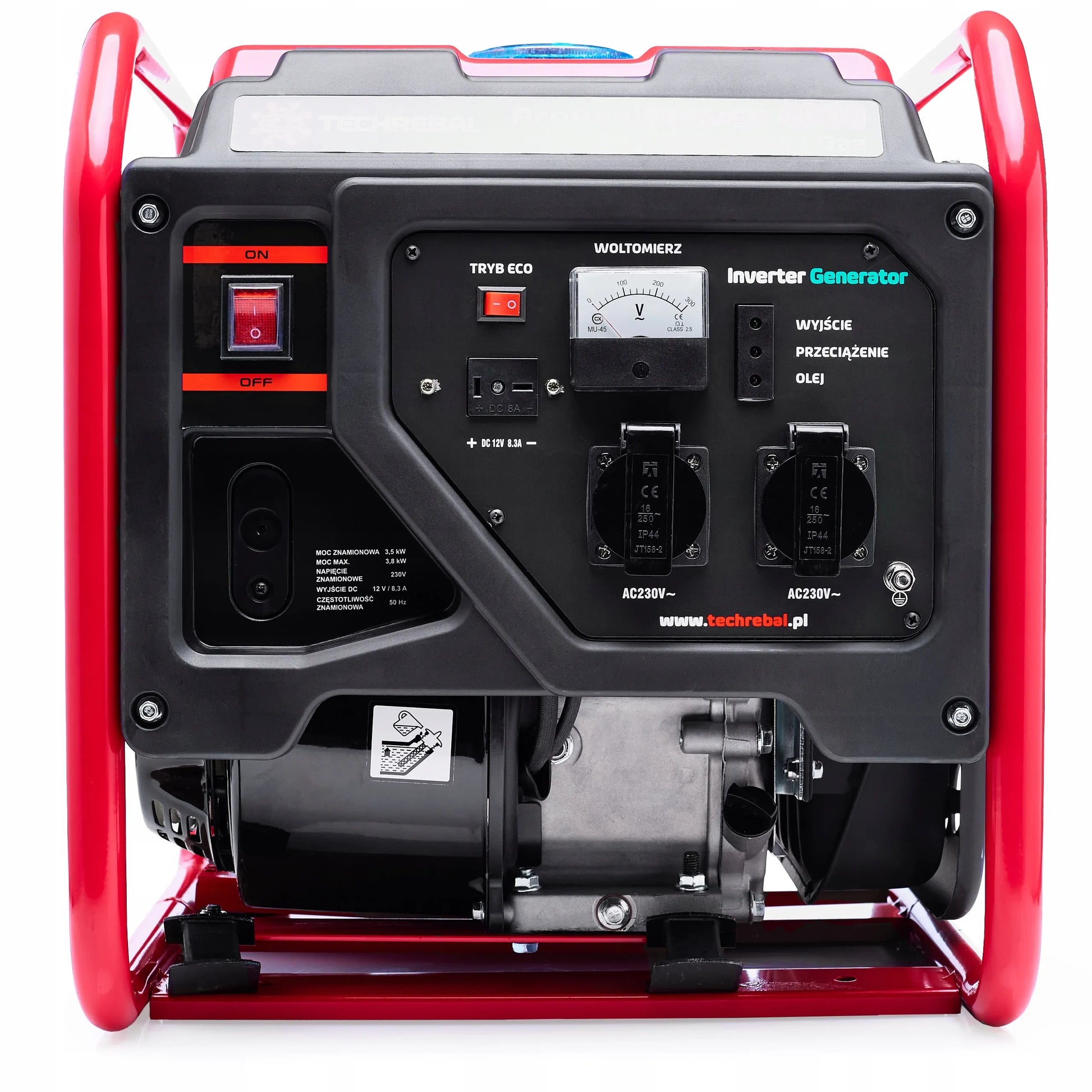 Inverterinis elektros generatorius 3,8 kW, LPG dujos, benzinas, gryna sinusoida 230 V