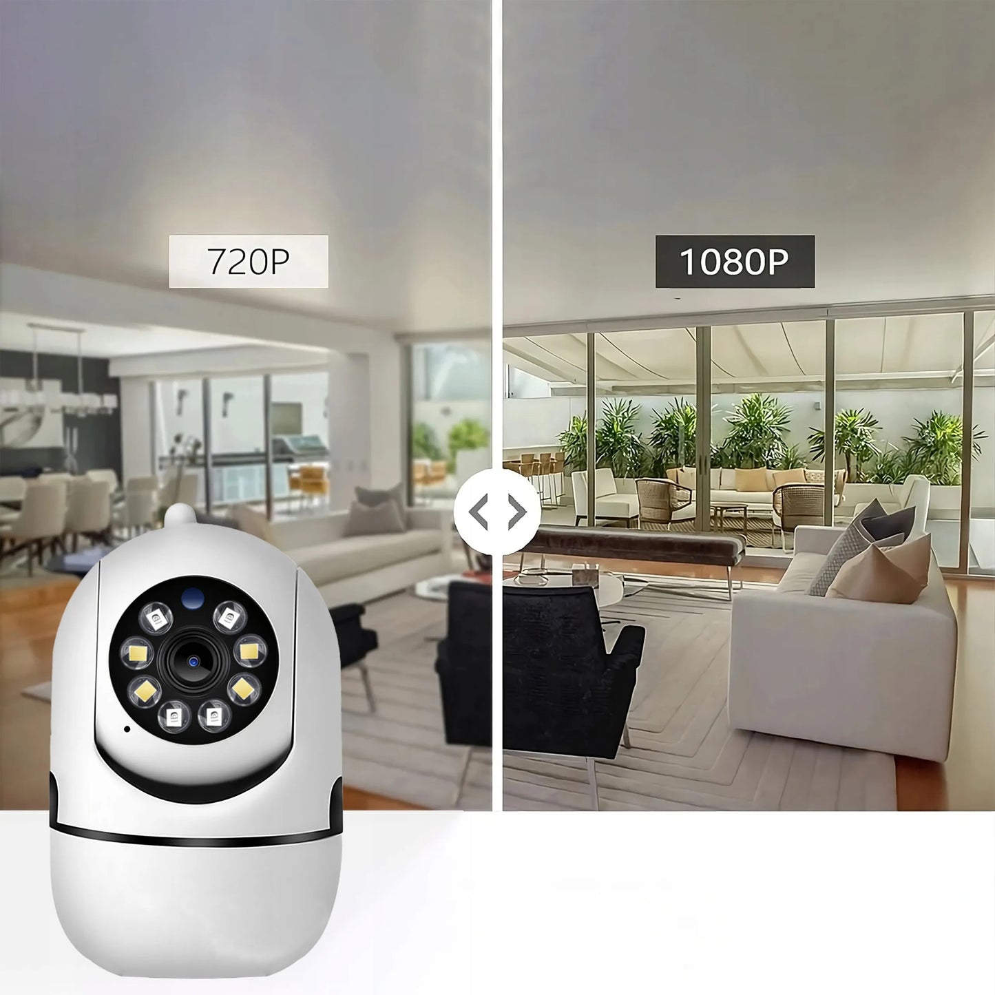 IP FULL HD WiFi belaidė elektroninė auklė su pasukama kamera RETOO E936